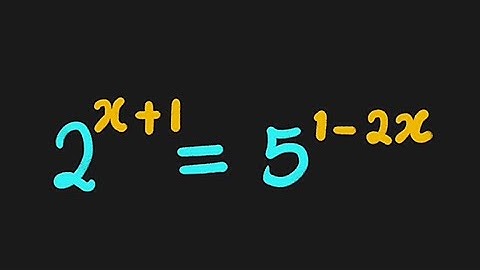 Exponentiële vergelijking | 2ˣ⁺¹ = 5¹⁻²ˣ