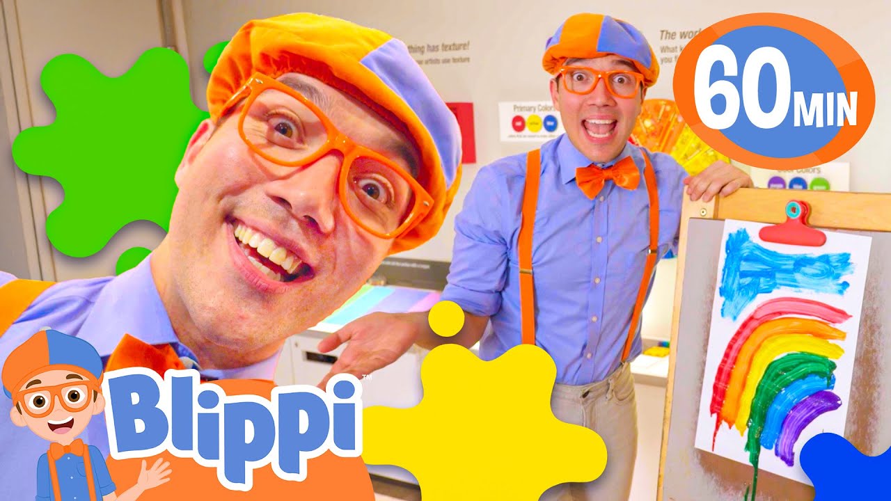 Colors of the Rainbow!🌈 | Blippi 1 Hour Compilation | Home Learning for ...