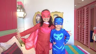 Pijamaskeliler Otelde Saklambaç Oynuyor Kedi Çocuk Nerede? Pjmasks Play Hide And Seek In Hotel Room