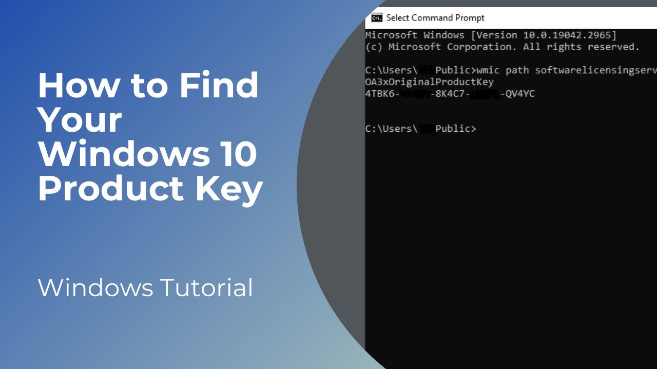 Find Windows Product Key 