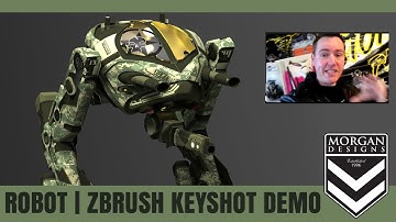 Walker robot | Zbrush & Keyshot | by Morgan Designs
