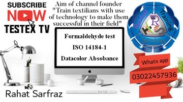 Formaldehyde test | Datacolor Absorbance | ISO 14184-1 | Textile testing #testextv #rahatsarfraz