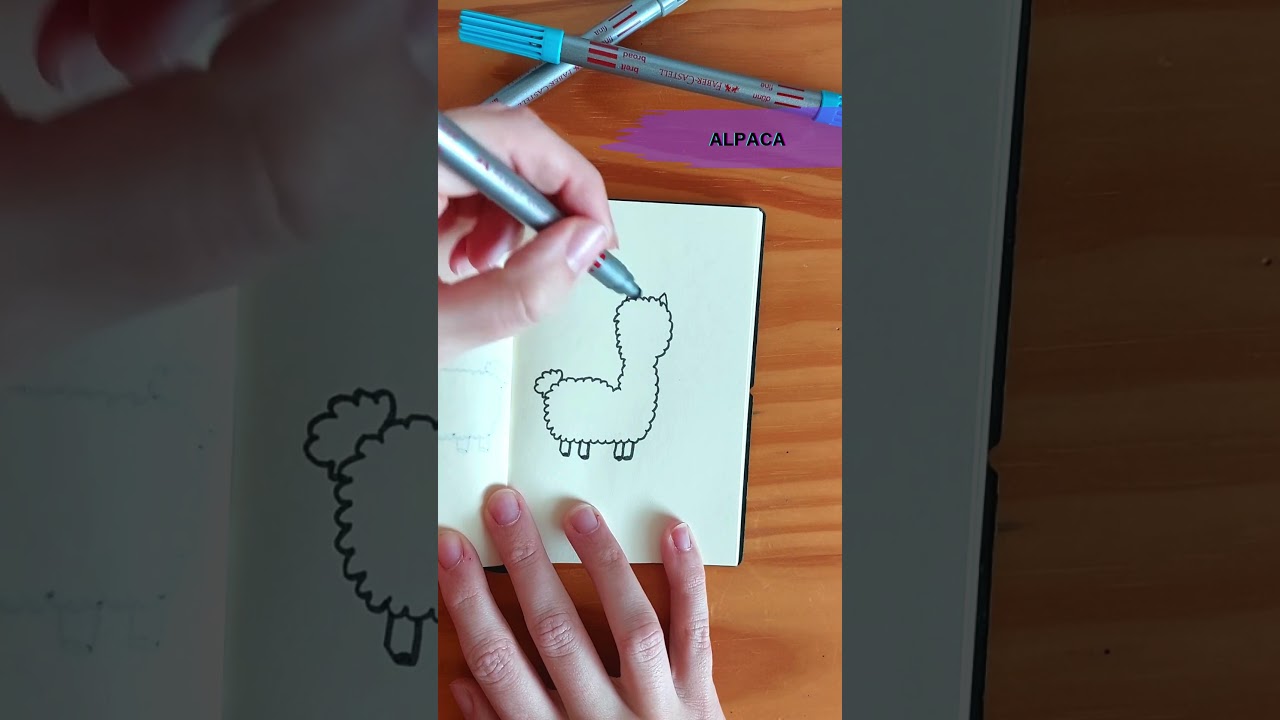 How to draw cutest alpaca 🦙  