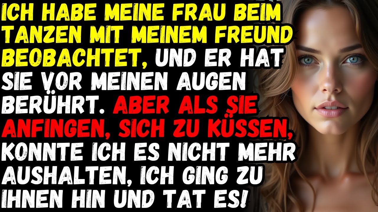 „Nur nicht hier, man könnte uns sehen“, hörte ich die Stimme MEINER FRAU aus der Küche.