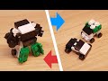 Micro LEGO brick cars combiner transformer mech - TwoBot Mini #LEGO #transformers #combiners