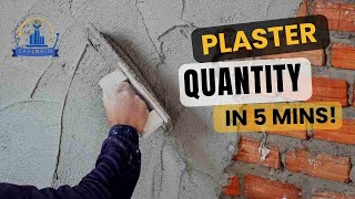 How to Calculate Quantity of Plaster | Cement & Sand Calculation Step by Step