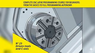 No 23 Complete #cnc lathe programming tutorial for beginners! C axes and live tools