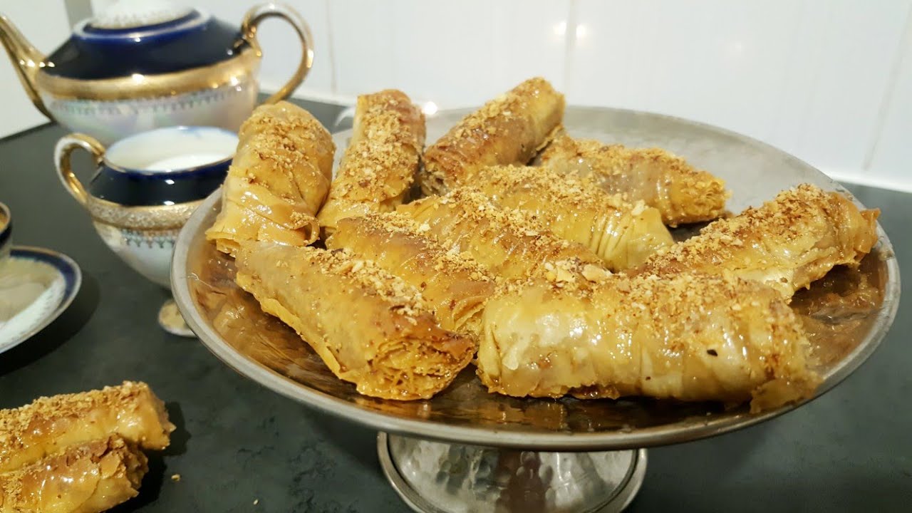 بقلاوة مبرومة بعجينة الفيلو  bakawa avec pate filo fait maison
