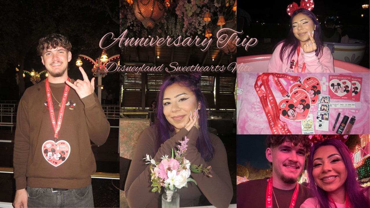 LA anniversary trip at Sweethearts Nite 🏰💌🎢