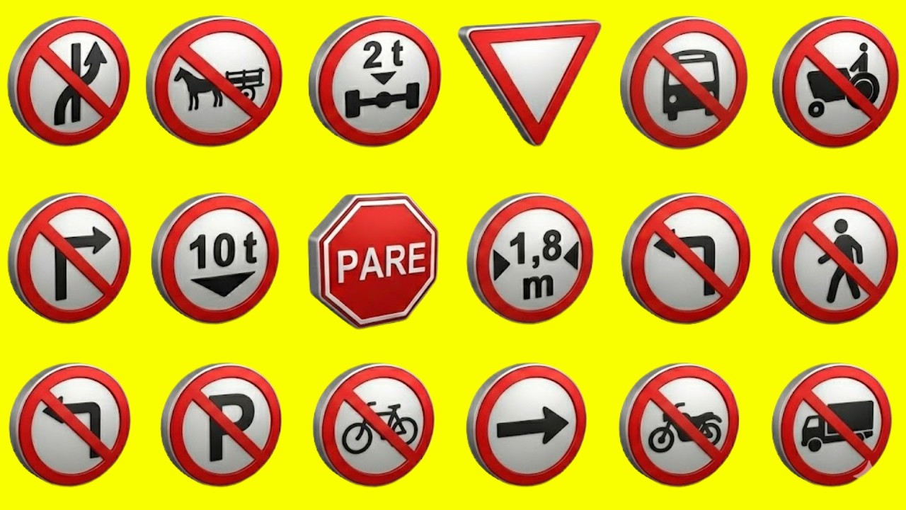 TODAS Placas de regulamentação - 51 Placas de regulamentação de TRANSITO simulado  Detran