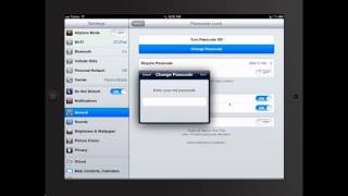 iPad General Settings - Passcode Lock - iTunes U