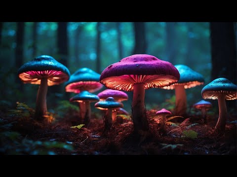 Mushroom Trip - Psychedelic Fractal Forest Visuals DMT LSD 4KTrippyVisuals