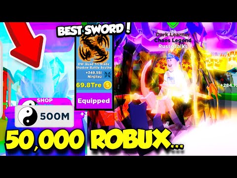I Spent 50 000 Robux Getting The Best Sword And Rarest Pets In Ninja Legends Update Roblox Youtube - roblox robux nasal kazanalar
