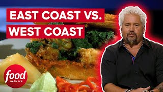 Guy Fieri Challenges Chefs From The East U0026 West Coasts  Guys Grocery Games