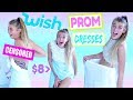 TRYING ON $8 WISH PROM DRESSES! Cheap Dresses I Bought Online *DISASTER*