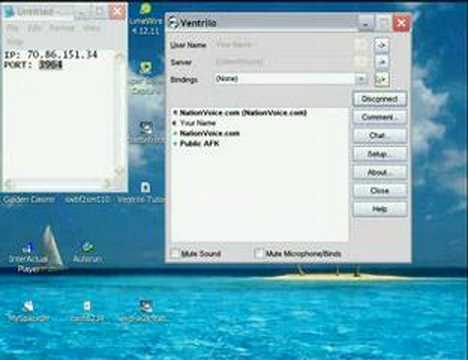 Ventrilo Setup