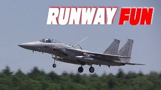 203SQ F-15 Eagle Chitose Airbase Landing 航空自衛隊千歳基地