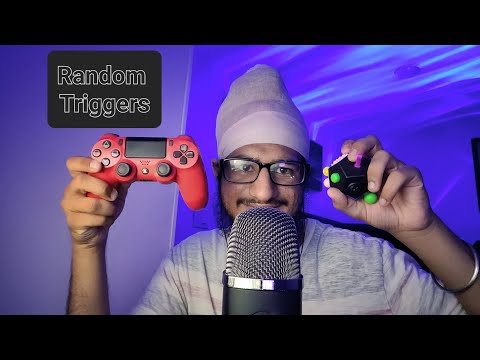 ASMR random triggers without the mic cover (Slow paced)