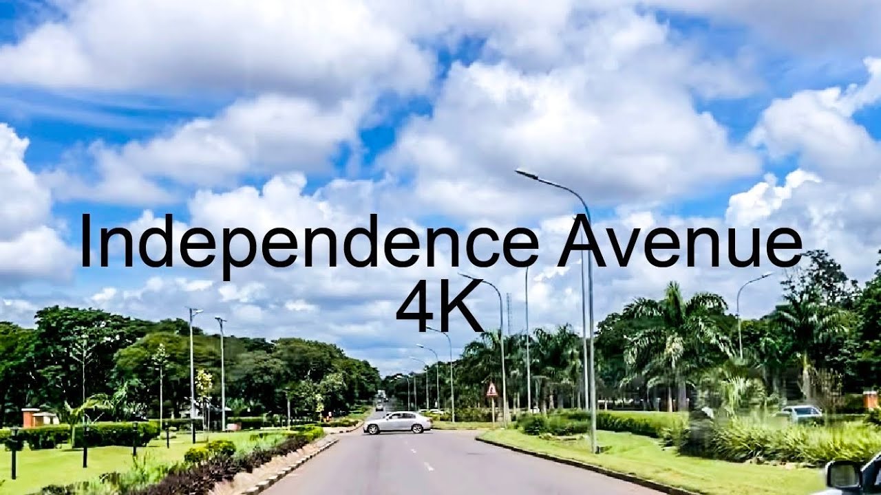 Drive downtown 4K - Independence Avenue - Lusaka, Zambia