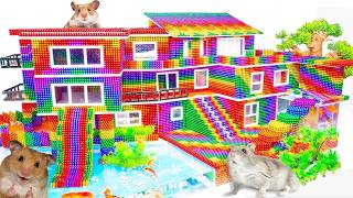 Build Most Beautiful Mansion Swimming Pool From Magnetic Balls (Satisfying)