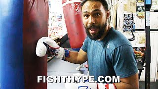 KEITH THURMAN 'HOW TO BOX THE BAG' 101 LESSONS; DEMONSTRATES 'STOP THE BAG' DRILL