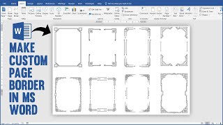 How to Make Custom Page Border Design in Ms Word || Page Border Design for Project