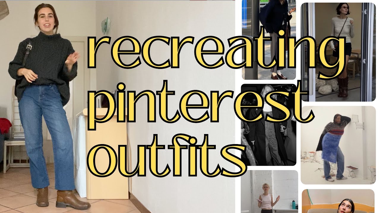 recreating pinterest outfits for fall-time!! 🍂 90s minimal and old school prep vibes