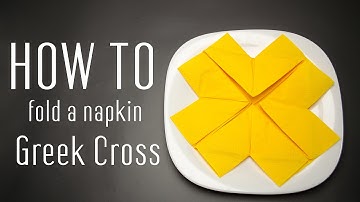 How to Fold a Napkin into a Greek Cross
