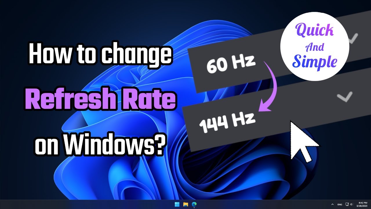 How to change monitor Refresh Rate on Windows 11 | Windows 11 Guide ...