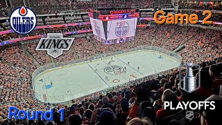 Round 1, Game 2- Players Entrance, Starting Lineups & National Anthems- Oilers vs Kings- April 24