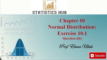 Normal Distribution | Statistics | Chapter 10 | Exercise 10.1 | Question 4 (b) | Lecture 5