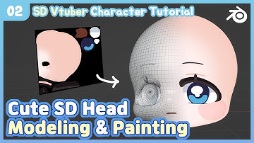 [SD캐릭터 만들기]🧸Ep.2 얼굴 모델링부터 색칠까지! | Blender 강의