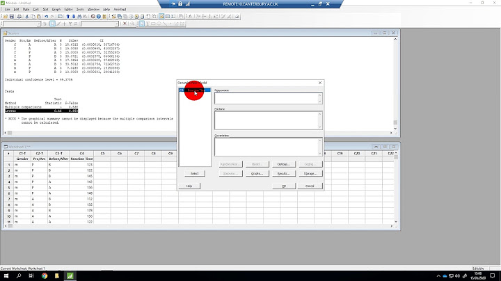 Cách chạy general linear model so sánh cặp trên minitab