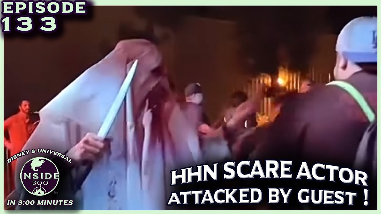 Guest Violently Attacks Scare Actor at HHN