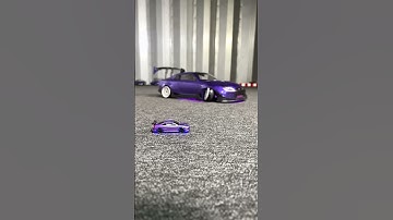 1:76 scale vs 1:10 scale drift car!