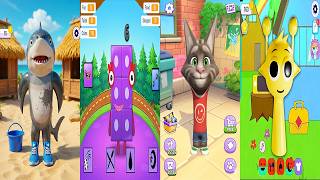 Talking Tom Cat Vs My Talking Numberblocks Vs Sprunki V Italian Brainrot Tralalero Tralala All Foods