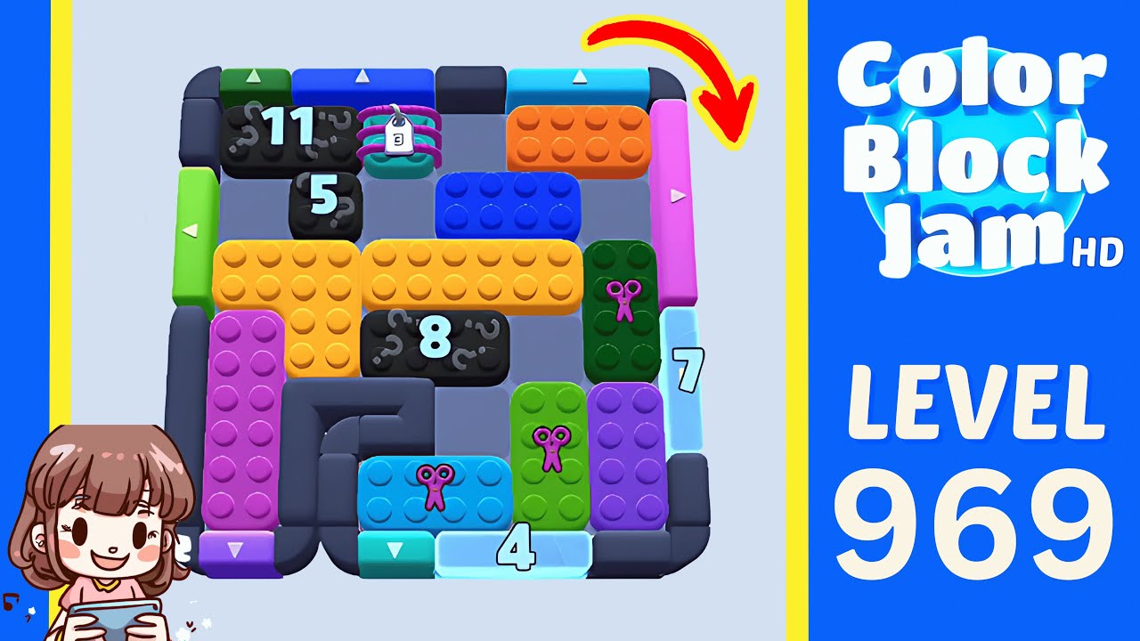 Color Block Jam Level 969 Solution Walkthrough