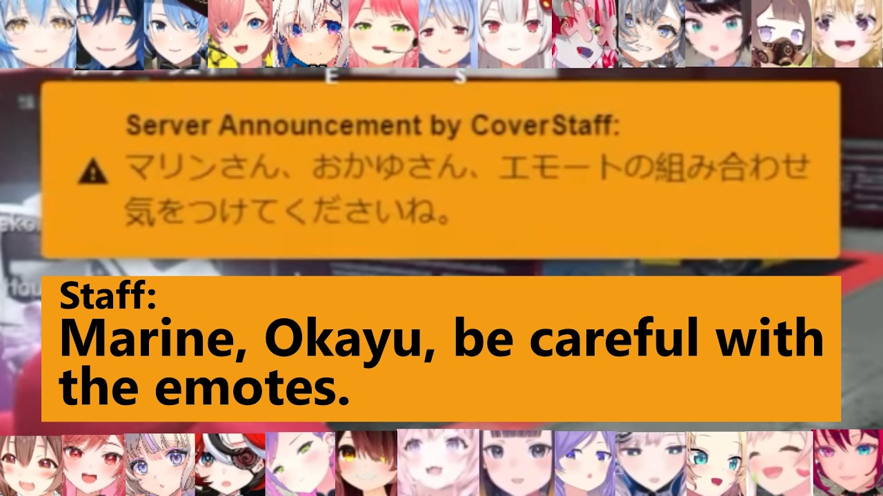 Реакция девушек Hololive на Марин и Окаю получила предупреждение от персонала