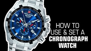 Hoe stel je een chronograafhorloge in?