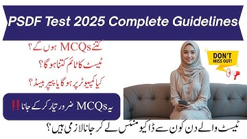 PSDF Test 2025  Merit Criteria Test Full Guidelines | 1000 MCQs PDF Complete Syllabus  #viral #job