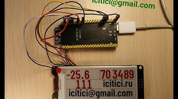 Air Station iC2 on ESP32-S3, MH-Z19E, BMP280, e-ink 2,9" display. Part 3 of 6.