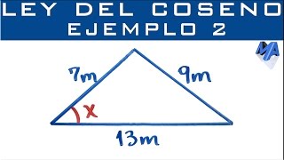 Ley del Coseno | Ejemplo 2 | Encontrar un ángulo