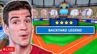 🔴LIVE: BEATING BACKYARD BASEBALL ON BACKYARD LEGEND! screenshot 3