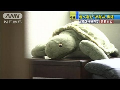 「W亀井の悲劇」カメのぬいぐるみまで排除・・・(12/04/06)