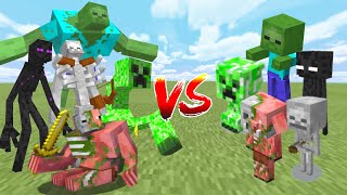 1 MUTANT CREATURE vs 100 BABY MOBS in Minecraft Mob Battle