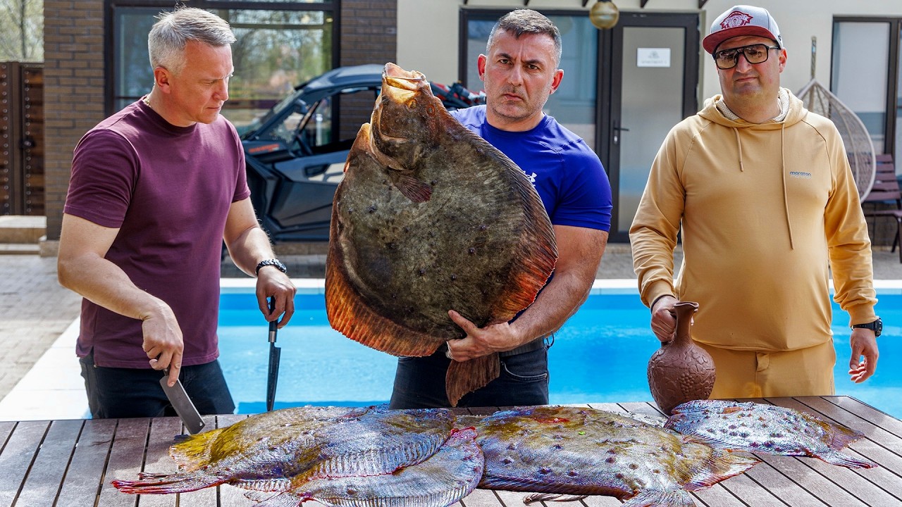 ШАШЛЫК из МОРСКОЙ РЫБЫ в ГОСТЯХ у ЮРЫ. ENG SUB