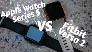 Apple Watch Series 5 vs Fitbit Versa 2 - 24 Calorie Burn Challenge! screenshot 1