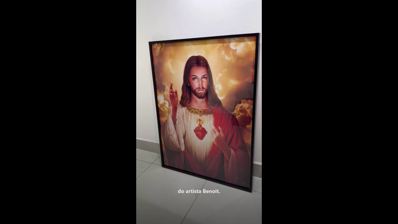 Vídeo de Quadro Sagrado Coração de Jesus