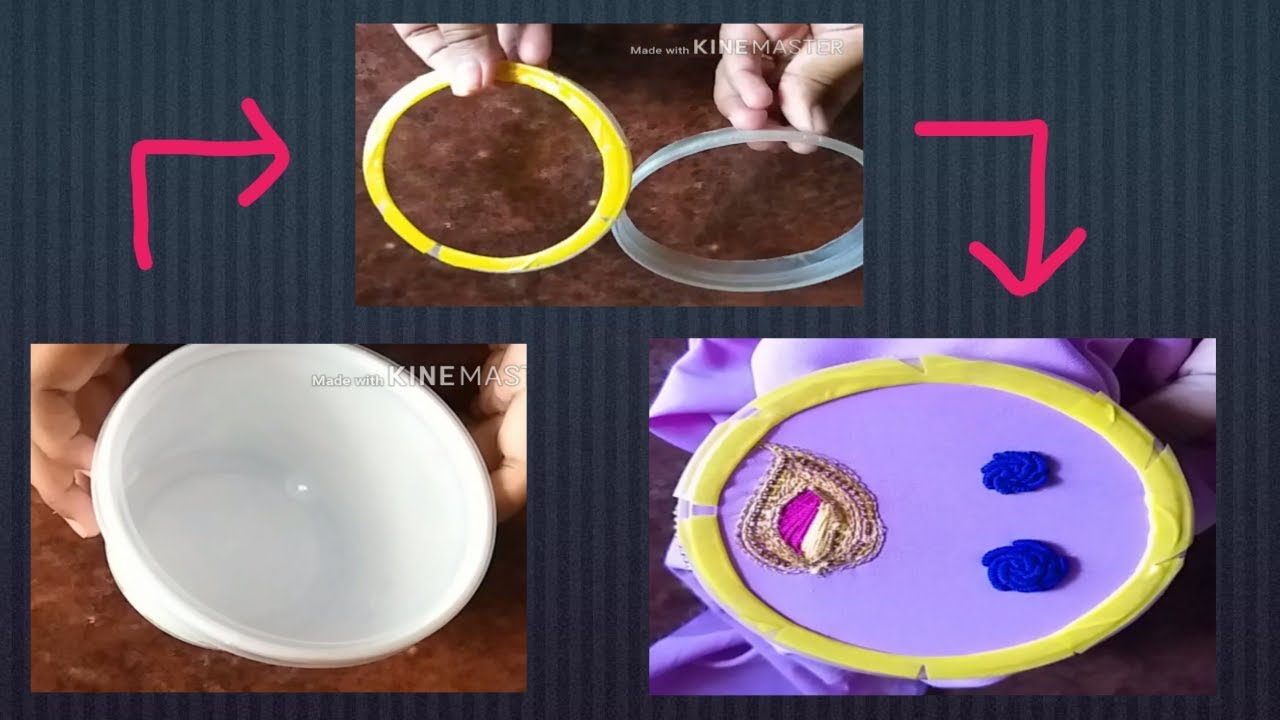 DIY how to make embroidery hoop at home in tamil YouTube