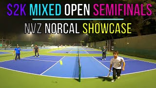 $2K Mixed Open Semis! MacKinnon(5.9)/Nelson(5.7) vs Liu(5.0)/Thyagarajan(5.3) NVZ NorCal Showcase